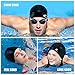 Kppalex Swim Cap - Waterproof Silicone Bathing Swimming Cap - Swim Hat for Long Short Hair Women Men with Nose Clips, Earplugs & Ear Pockets