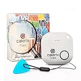 Key Finder Upgrade by Calerix, Anti-lost tool for Wallet, Purse, Cell Phone Locator, Car key, Pram & Pets Tracker, Bluetooth Key Finder with Alarm, GPS Tracking System Wireless Key Finder (White)