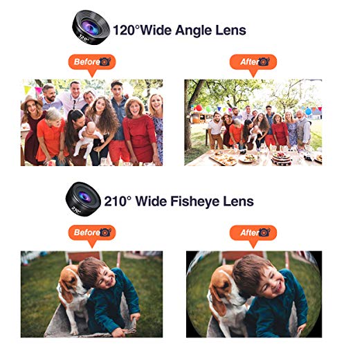 image for PJ-Since Phone Camera Lens kit, 12X Zoom Telephoto Lens+210° Fisheye 