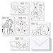 Thank You Baby Shower Greeting Cards, Mom and Baby Animal Designs (4 x 6 In, 48 Pack)