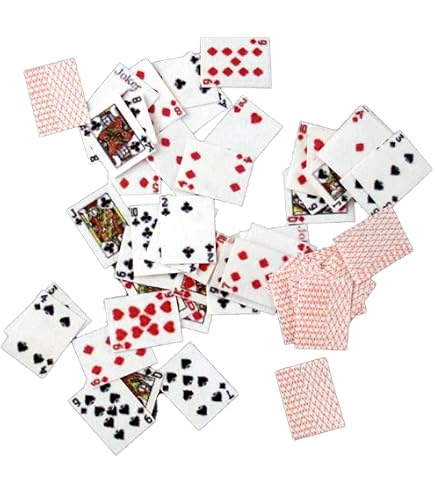 1:12 Scale Dollhouse Mini Playing Cards - 2 Boxes Set For DIY Crafts & Dollhouse Decor