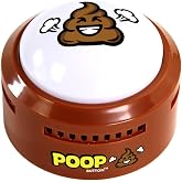 Talkie Toys Products Poop Button - 20 Fart Sounds - Funny Prank Gift | Hilarious fart sound effects with LED light. Fun prank toy &amp; gag gift button for jokes, kids, office humor, &amp; more
