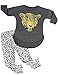 Kidlove Little Girls Cute Long Sleeve Top & Pant Clothes Set (5-6Years, Gray)