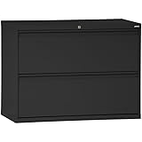 Amazon Com Lorell 2 Drawer Lateral File 36 By 18 5 8 By 28 1 8 Inch Black Home Kitchen