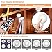 LED Closet Lights Elfeland Battery Powered Push Light with Remote Control Timer Function Brightness Adjustable Wireless Puck Lighting for Cabinet Kitchen Hallway Bedroom Counter(Warm White, 6 Pack)