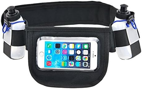 Free Runner presents: Hydration running belt with 2 water bottles, Running belt fits - Iphone 6/6 plus, Running water belt with Touchscreen