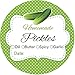 1.9 Inch Round Canning Jar Labels Set of 60 Labels (Pickles)
