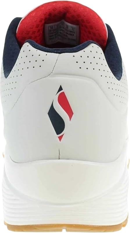 Uno Stand on Air Baskets Homme, White Durabuck Navy Red Trim, 44 EU