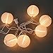 LampLust String Lights Paper Lanterns with Lights, 10 White Mini Chinese Lanterns, 3 Inch Diameter, 7 Ft Lantern String Lights Bedroom, Plugin Outdoor Waterproof Paper Lantern Party Decorations