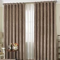Macohome Velvet Blackout Thermal Insulated Curtains Solid Room Darkening Grommet Draperies for Living Room Coffee,100 x 96 inch x 2 Panels(NOT Full Blackout)