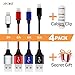 iPhone Charger Cable - Lightning Cable ❅Secret Bonus Gift❅ – 4Pack 3FT 6FT 6FT 10FT - Nylon Braided Lightning USB Cable Cord Powerline for 8 8plus 7 7 Plus 6 6S 6 Plus 5S SE iPod iPad