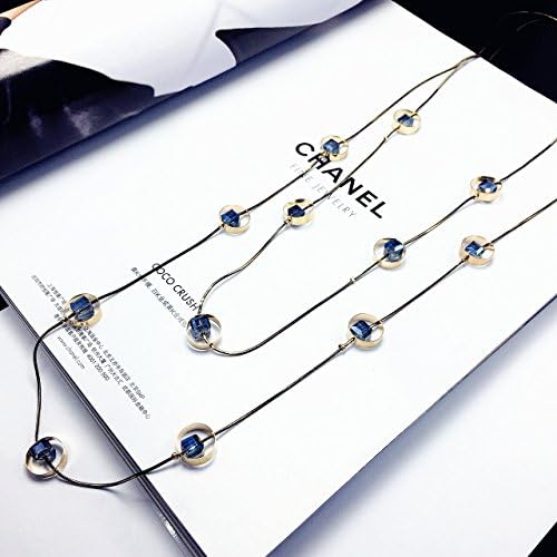 MLQX Decorative accessories accessories double ms long sweater chain necklace double teamed (geometric)