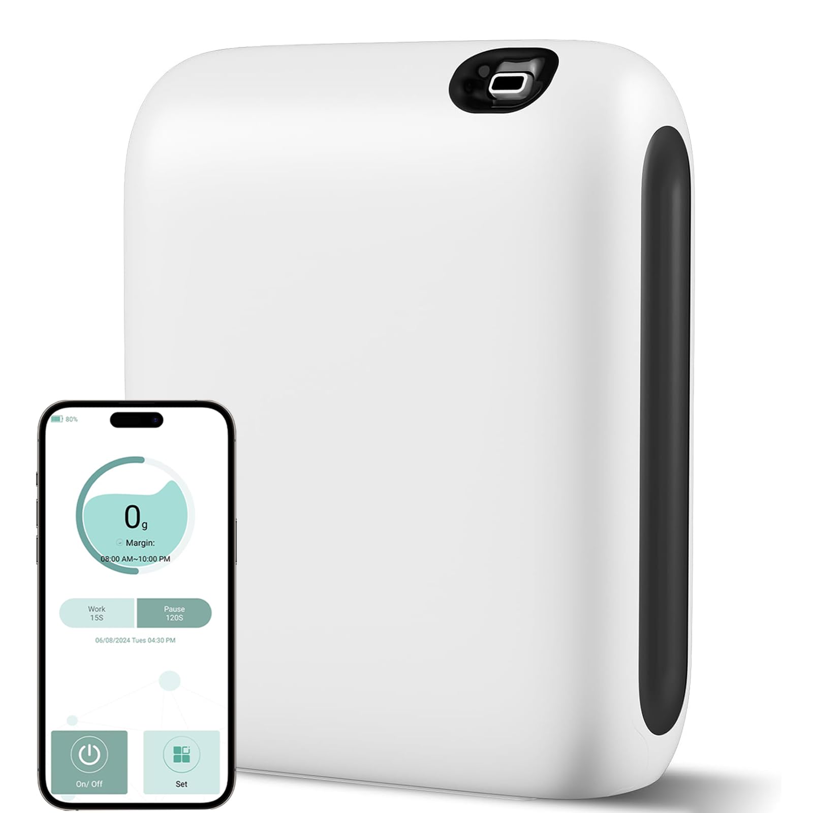 Photo 1 of MQLMF Hotel Collection Diffuser,Wireless Battery Powered,Bluetooth App,Waterless Essential Oil Diffuser,Scent Air Machine for Home,Cold Air Diffusers for Home,Nebulizing Diffuser - Cloud White