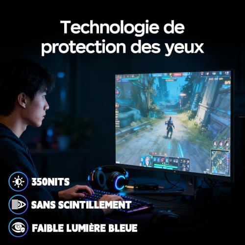 Écran PC Gamer Incurvé 32 Pouces, FHD 1920×1080, 240 Hz OC 280 Hz, 1 ms MPRT, Dalle VA 1500R, HDR10, Contraste 5000:1, AMD FreeSync, Flicker-Free, 128% sRGB, HDMI/DP, VESA 100×100, H32C5