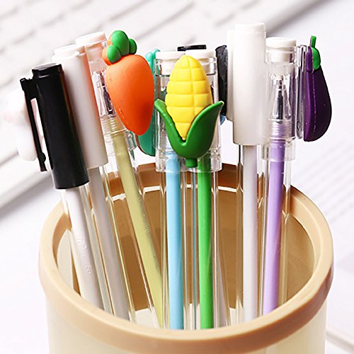 Slendima 2 Pcs 0.5 mm Creative Lovely Fruit Plastic Gel Pen,Stationery Student Gift School Office Supplies - Thumbnail 2