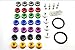 Amooca Purple Finish JDM Quick Release Fasteners for Car Bumpers Trunk Fender Hatch Lids Kit