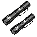 HAUSBELL Flashlight, LED Flashlights, 2 Pack Mini Flashlights, Zoomable, High Lumen, Water Resistant, 3 Light Modes Lantern Flashlights Small Flashlights for Kids, Camping, Hiking