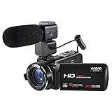 ORDRO Wifi Camcorder 1080P Full HD Digital Video Camera with External Microphone (HDV-Z20)