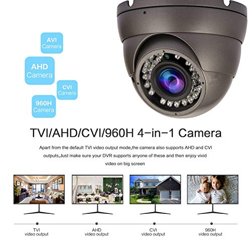 Security-Dome-Camera-Anpviz-1080P-20MP-4-in-1-AHDCVITVICVBS-CCTV-Cameras-with-28-12mm-Varifocal-LensWaterproof-Outdoor-Surveillance-Camera-Dark-Grey