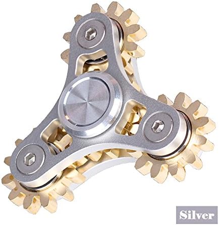 Hand Spinner, Fidget Toy, Fidget Spinner Toy, Anti Stress toys, Tri-spinner Fidget Toy Stress Reducer, (Sliver Golden(4 gear))