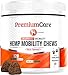 PREMIUM CARE Glucosamine Chews for Dogs with Hemp - Hip and Joint Health Supplement for Mobility Support - Dog Glucosamine Chews with Hemp for Dogs- 120 Hemp Treats