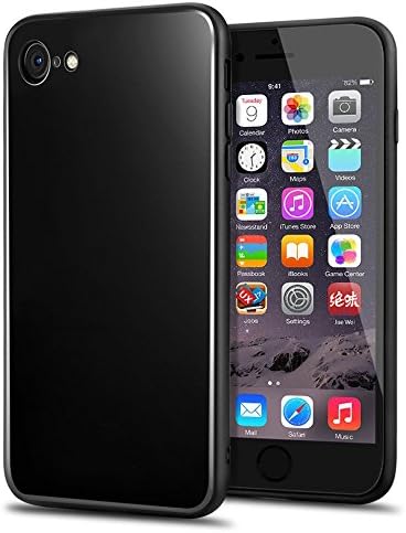 iPhone 7 Case, iPhone 8 Case, Drop Protection Full Cover Tempered Glass Back Case for Apple iPhone 7/iPhone 8 (Black)