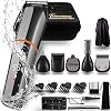 Beard Trimmer for Men Electric Razor Waterproof Professional Hair Clippers 6 in 1 Cordless Grooming Kit USB Rechargeable…