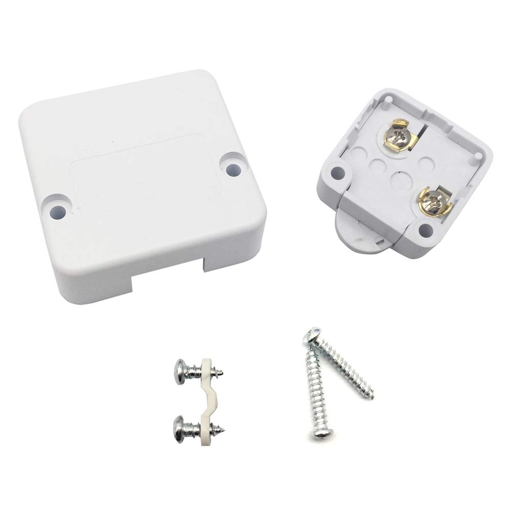FUJIE Cabinet Switch Recessed Momentary Contact Automatic Switch with Cover Housing White
