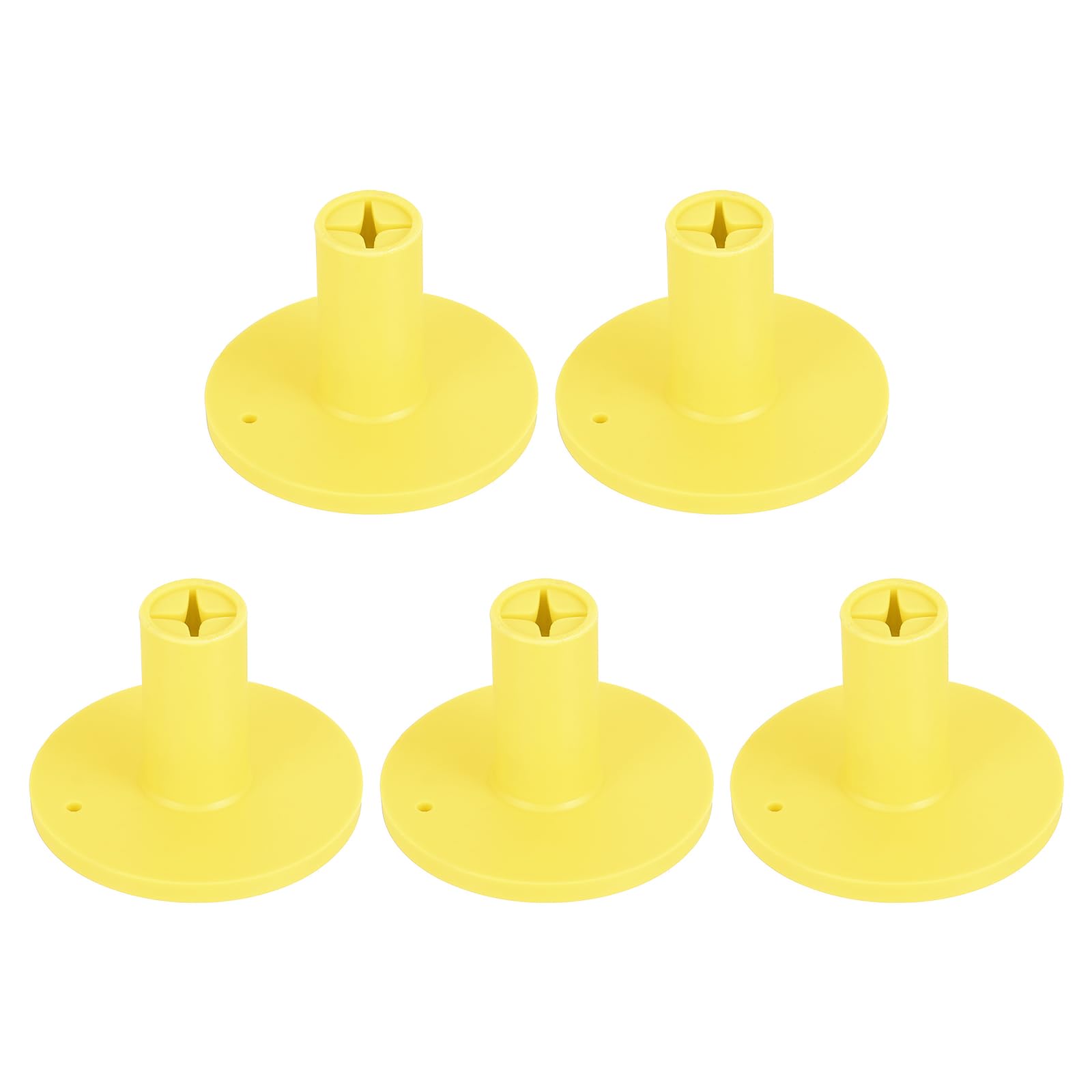 PATIKIL Rubber Golf Tees, 5 Pack Golf Rubber Tee Indoor Outdoor Practice Ball Holder for Driving Range Turf Mats, Yellow