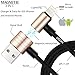 Magnetic Charging Cable, DISDIM 2 in 1 90 Degree Angle Fast Charger Magnetic USB Data Syncing Charging Cord [Lightning Connector + Micro USB Connector] for iPhone X/ 8 / 8 Plus Android Samsung Nokia