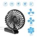 VersionTECH. Fan, Small Mini Desk Portable Personal Table Folding Handheld Fan with USB Rechargeable Battery Operated Electric Fan for Travel Office Outdoor Sport Household Camping Black