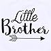 Toddler Girls Big Sister T Shirt Matching Little Brother Baby Bodysuits White (0-6M, Little brother)