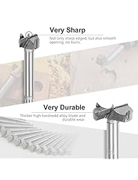 16pcs Forstner brocas conjuntos, 15   35 mm. Carbono Acero de alta velocidad carpintería agujero de corte con revestimiento de titanio madera aburrido agujero conjuntos de perforación con vástago redondo