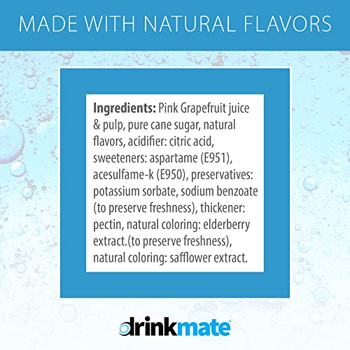 Drinkmate Premium Beverage Flavor Syrup, Made in Italy, Pink Grapefruit