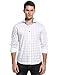 Coofandy Men's Fashion Long Sleeve Plaid Button Down Casual Shirts (Medium, White)