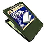 Saunders SlimMate Plastic Storage Clipboard, 00558, Letter Size, Forest Green