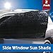 Big Ant Side Windsow Snow Cover, Ultra Thick Car Side Window Snow and Ice Cover 100% Waterproof Frost Guard Protector for Cars Trucks Vans & SUVs (Black-2PCS)