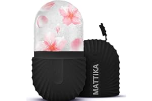 MATTIKA Ice Roller for Face and Eye Glow Naturally and Skincare, Ice Face Roller, Ice Facial Cube, Gua Sha Face Massage, Ice Roller Face for Beauty and Skin Care Gift for Men & Women Face Ice Roller (Black)