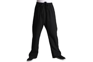 ZooBoo Men's Martial Arts Pants - Chinese Kung Fu Harem Trousers - Cotton