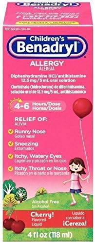 Children's Benadryl Allergy Cherry Flavored 4 oz by McNeil Consumer Healthcare