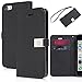 iPhone 5c Case,By Ailun,Wallet Case,PU Leather Case,Credit Card Holder,Flip Cover Case[Black]