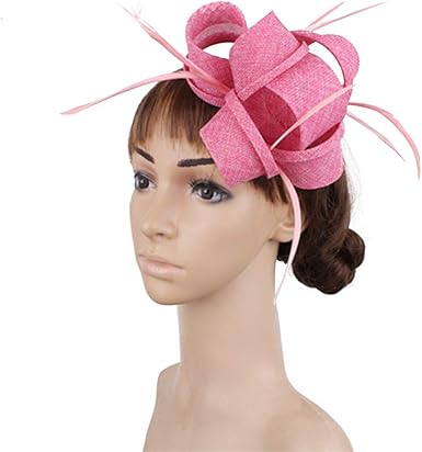 baby pink wedding hat