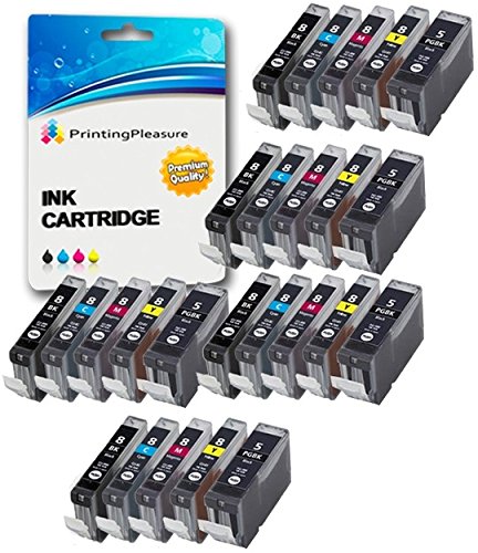 25 (5 SETS) Compatible Printer Ink Cartridges for Pixma iP4200 iP4300 iP4500 iP5200 iP5300 MP500 MP530 MP600 MP600R MP610 MP800 MP810 MP830 MP960 MP970 | PGI-5BK CLI-8BK CLI-8C CLI-8M CLI-8Y