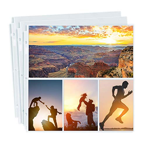 Dunwell Scrapbook Page Protectors 12x12 (25 Pack) Fits 3 Ring Scrapbook Album 12x12 Binder