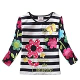 FLAGS Kids Girl Cotton Stripe Butterfly Long Sleeve T Shirt Tee Top 2-6 Years