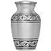 Mini Keepsake Urn • Miniature Funeral Cremation Urn fits Small Amount of Ashes • Lauriers Silver Model • 3 inches Tall