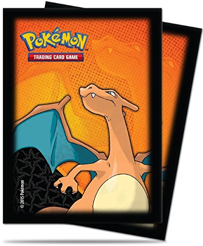 65 Ultra Pro CHARIZARD POKEMON Deck Protectors Sleeves Red & Black Standard Size MTG