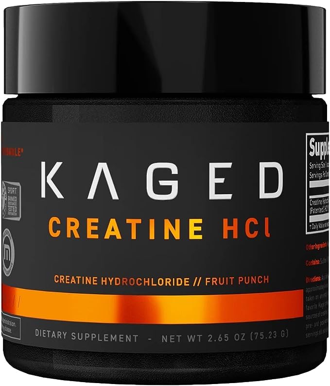 Kaged Creatine HCl Powder | 7X Concentrated vs Mono | Muscle Building & Recovery | High Absorption | No Bloating | Creatine for Men & Women | Vegan, Gluten Free | Fruit Punch | 75 Servings