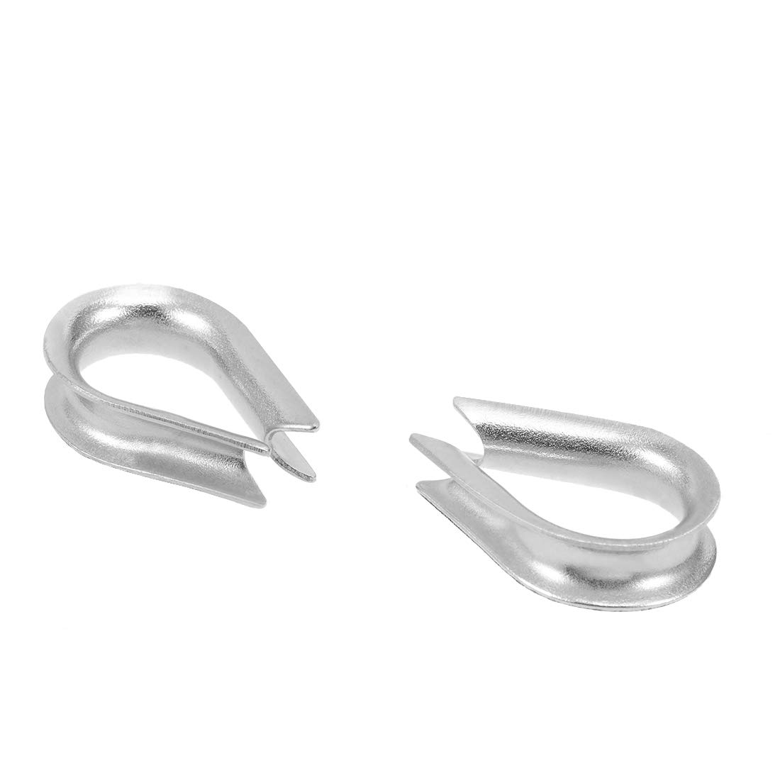 sourcing map 5 Pcs M3 Stainless Steel 3/32"-1/8" Wire Rope Cable Thimbles Rigging