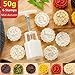 Mooncake Mold With 6 Stamps - Mid Autumn Festival Moon Cake Mold DIY Decoration Cookie Press 50g White (1 Mold 6 Stamps)